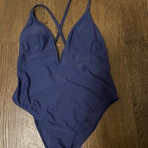 CupShe Blue One-Piece Swimsuit with Plunging V-Neck